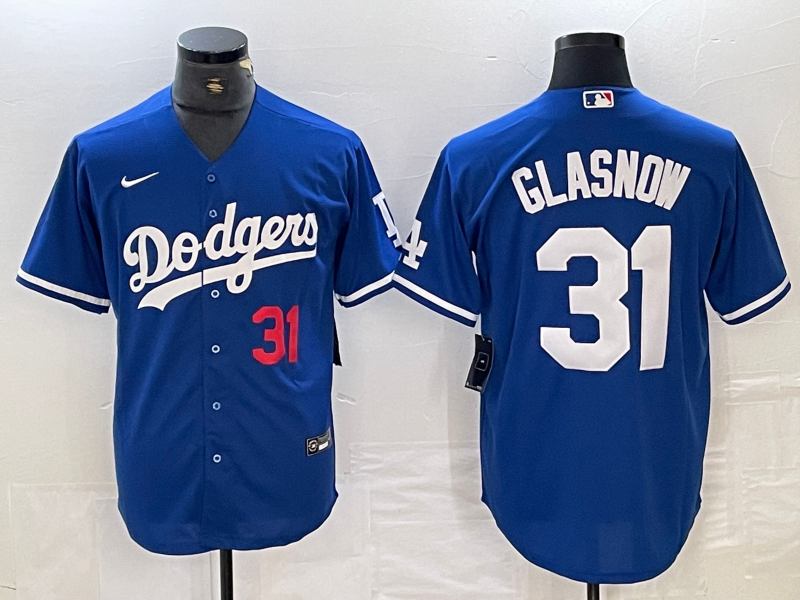 Men's Los Angeles Dodgers Tyler Glasnow #31 Blue Jersey